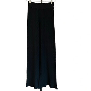 Mr. Mittens Cable Knit Trouser Pants Black XS/S NWT Quiet Luxury Minimalist Chic